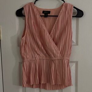 Japna Coral Pleated Sleeveless Blouse
